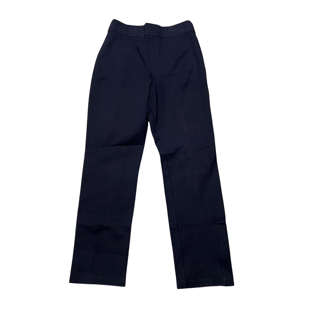 Spanx The Perfect Pant Slim Straight Leg Navy Blue Ponte Trousers 20254R  Medium